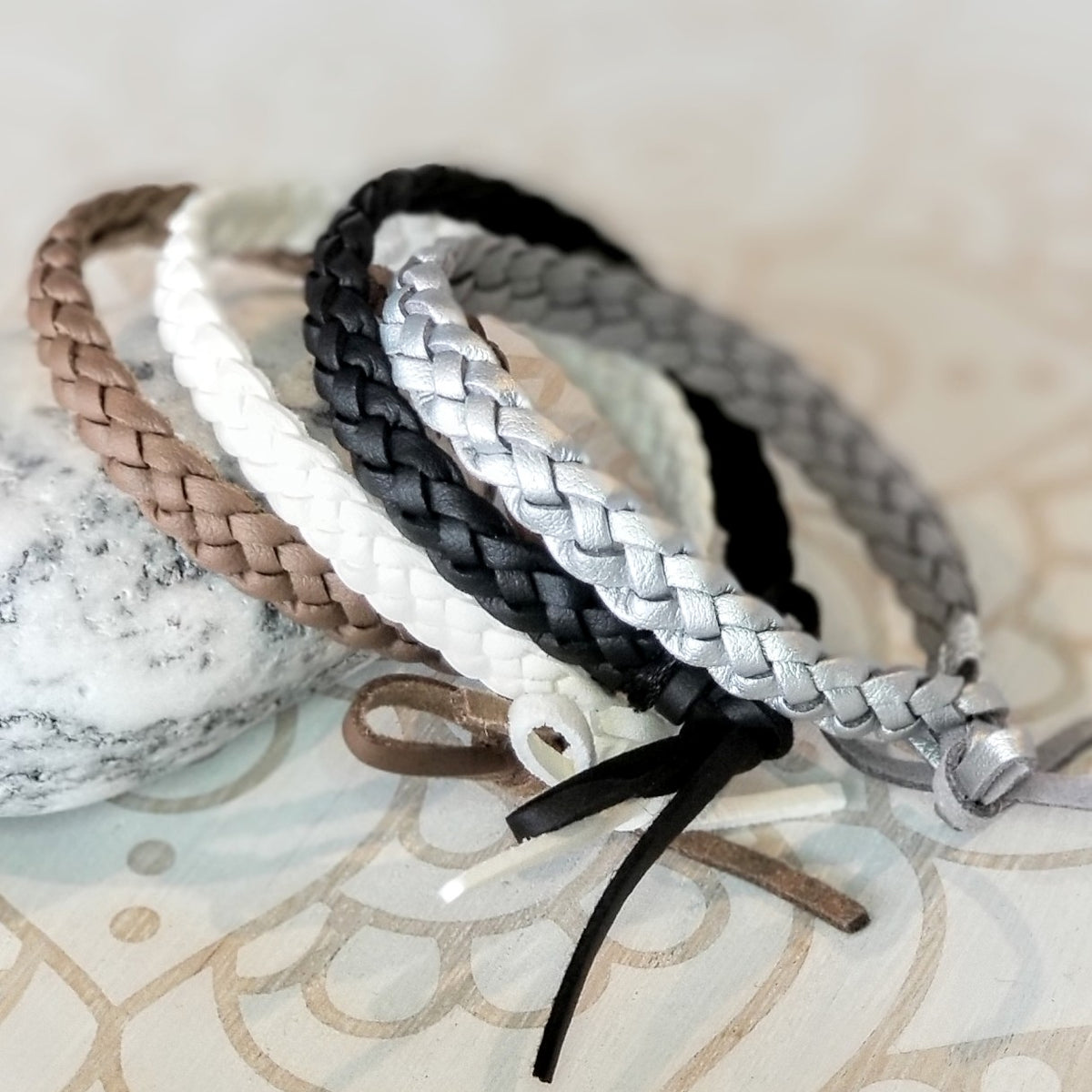 Aromatherapy Diffuser Braided Leather Bracelet PK2 – Lil' Valley